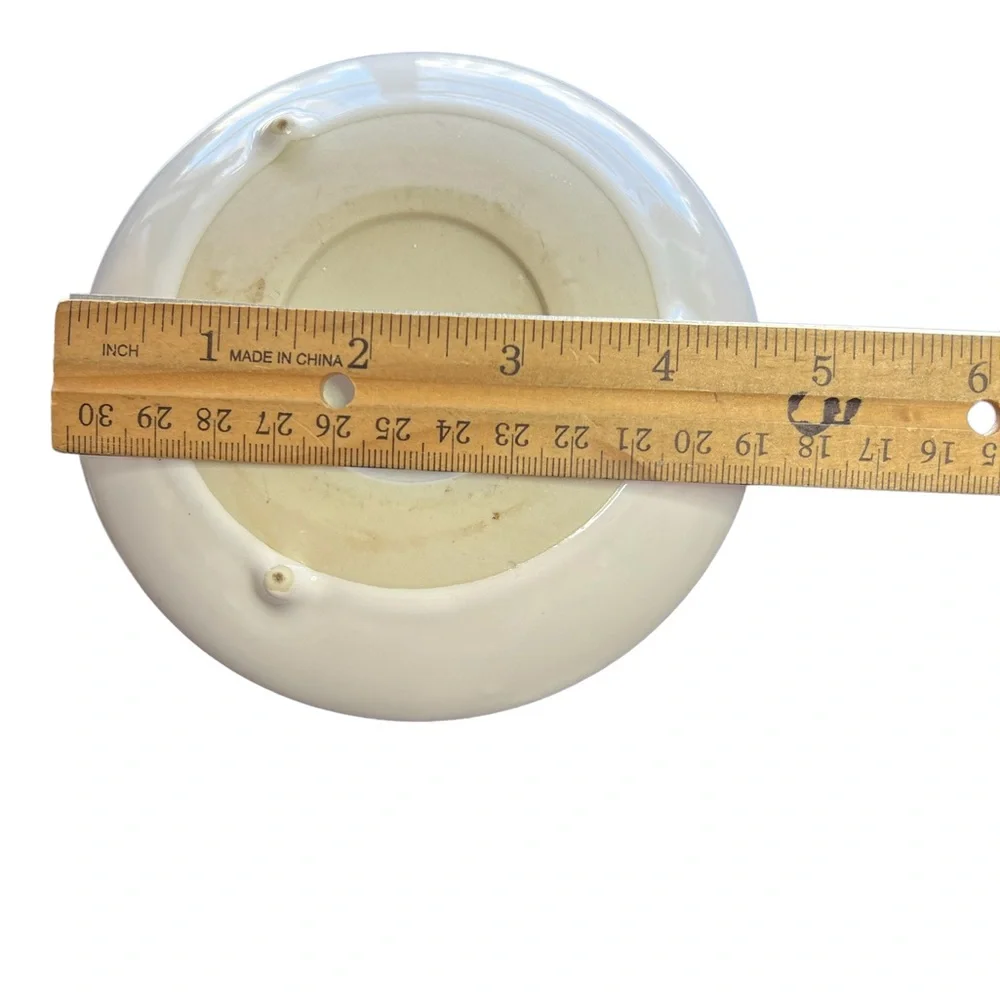 Vintage White Japanese Print Small Teapot Geisha over Bridge Sake Teapot. - Picture 9 of 9